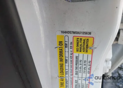 2009 Buick Lucerne Cxl-4 from USA, damaged, VIN 1G4HD57M59U125638